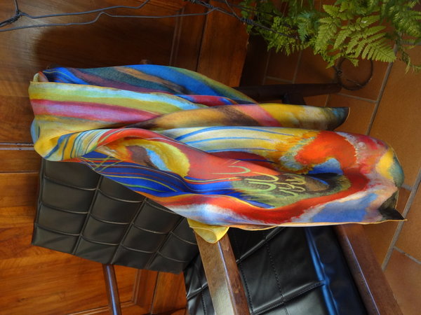Foulard multicolore en Soie Kandinsky