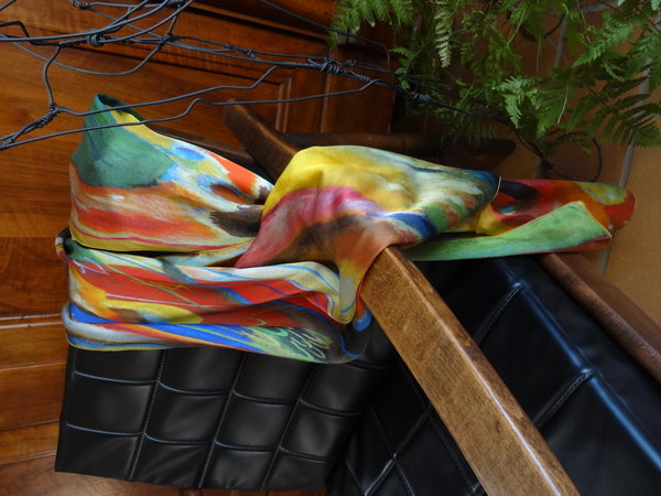 Foulard multicolore en Soie Kandinsky